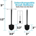 thumbnail image 5 of Toilet Brush and Plunger Set with Holder, Modern Black Bathroom Accessories Toilet Plunger and Toilet Bowl Brush Combo, 5 of 7