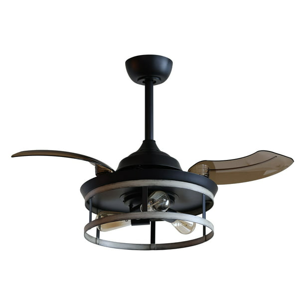 Lights 36 Inch Rustic Ceiling Fan, Rustic Ceiling Fans With Remote