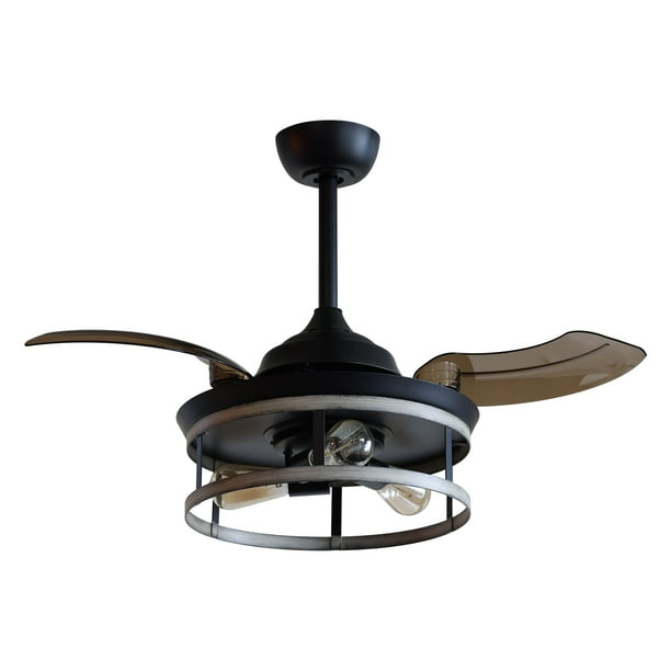 Farmhouse Ceiling Fan With Lights 36 Inch Rustic Remote Control And 3 Retractable Blades Bulbs Not Included Com Lights 36 Inch Rustic Ceiling Fan, Rustic Ceiling Fan With Remote
