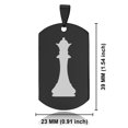 thumbnail image 2 of Stainless Steel Queen Chess Piece Dog Tag Pendant Necklace, 2 of 3