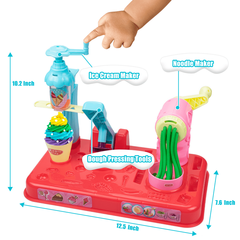 UNIH Playdough Sets for Toddlers Non-Toxic Playdough Table Set with Storage  and Tool Molds Kit for Kids 3 Years Old+