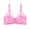 Pink, variant on Women's Comfort Wireless Bra Mesh Lace Trim Full Coverage Bralette Lightly Lined Lifting Brassiere Smooth Wide Straps No Underwire Daily Underwear Top Beige 38E