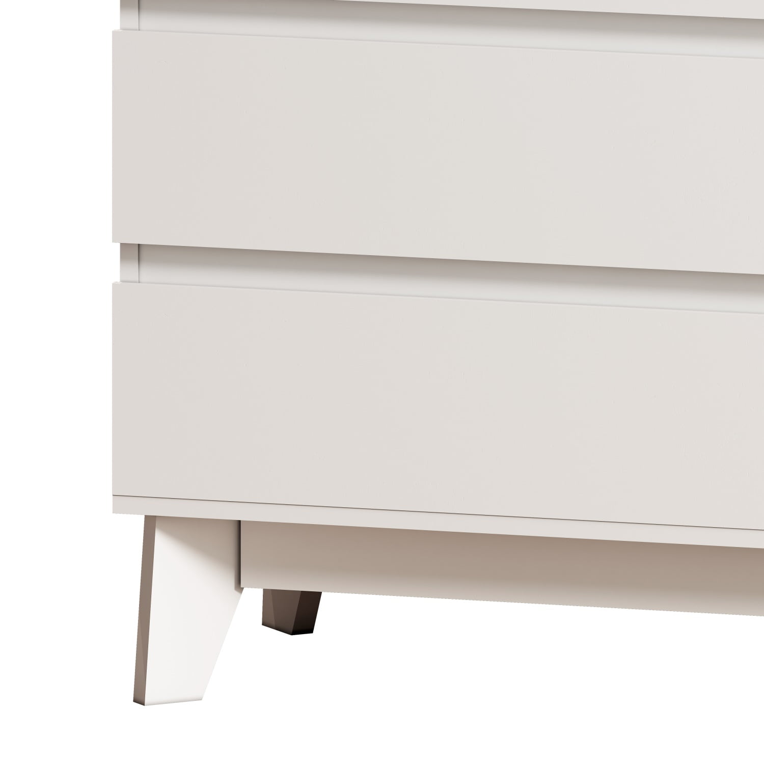 Kadyn 8-Drawer Nursery Dresser, Chest of Drawers with Decorative Finish, White TV Stand, Storage Cabinet for Bedroom