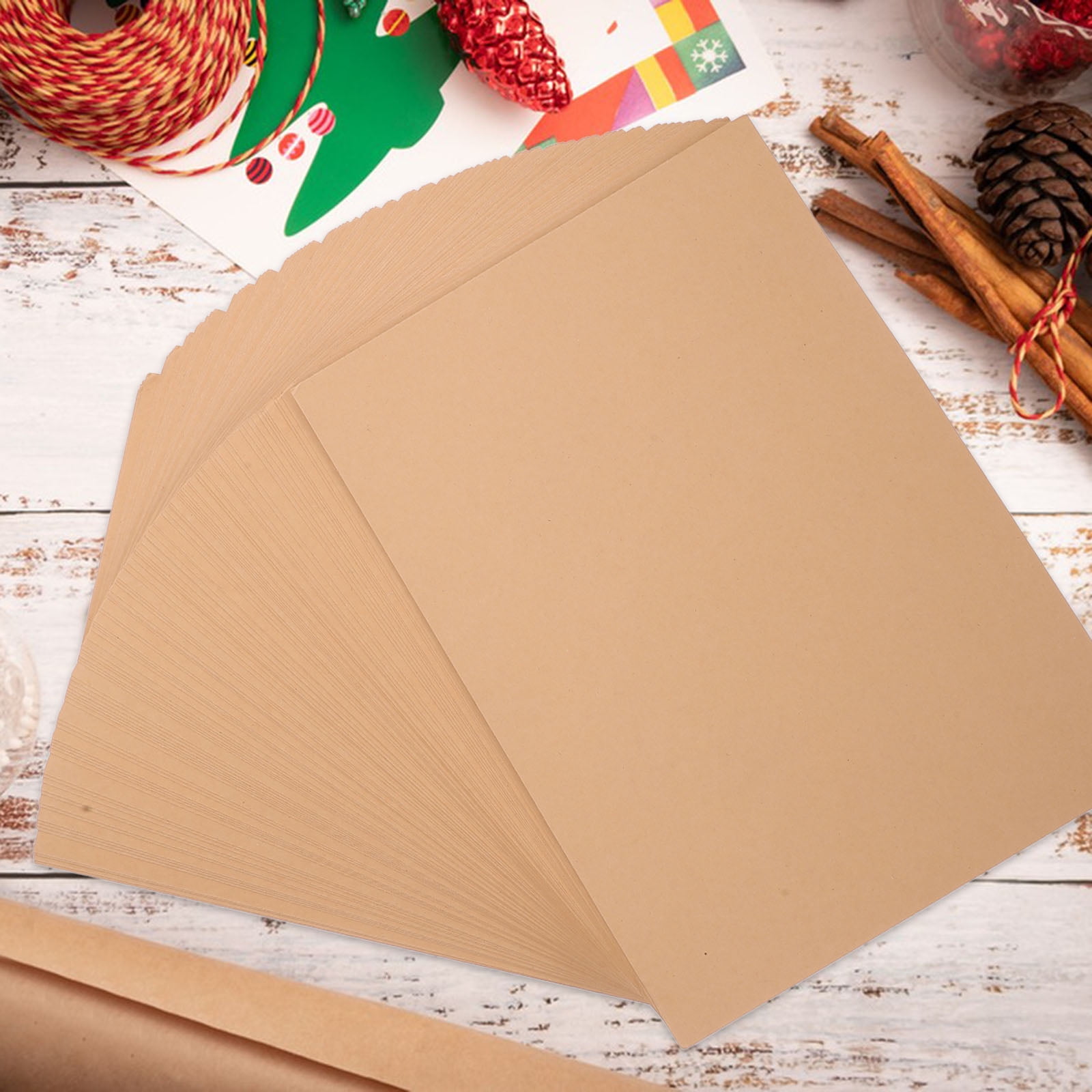 FOMIYES Heavyweight Kraft Paper Cardstock Blank Note Cards Ideal for Drawing Painting and Crafts