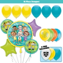 18pc Cocomelon Deluxe Balloon Bouquet - Quality Party Birthday Decoration Supplies