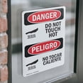 thumbnail image 4 of (2 Pack) Do Not Touch Hot Bilingual OSHA Danger Sign 5 Inch X 3.5 Inch Vinyl Label Decal Sticker Weather Resistant, UV Protected for Workplace, Business, and Construction Site, Made in, 4 of 7