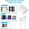 thumbnail image 6 of For iPhone 16 15 Charger Fast Charging 2 Pack USB C Charger Block Type C Charger 6FT Cord Wall Charger Compatible with iPhone 16/16 Plus/16 Pro/16 Pro Max/iPhone 15/15 Pro Max/iPad Pro/AirPods, 6 of 8