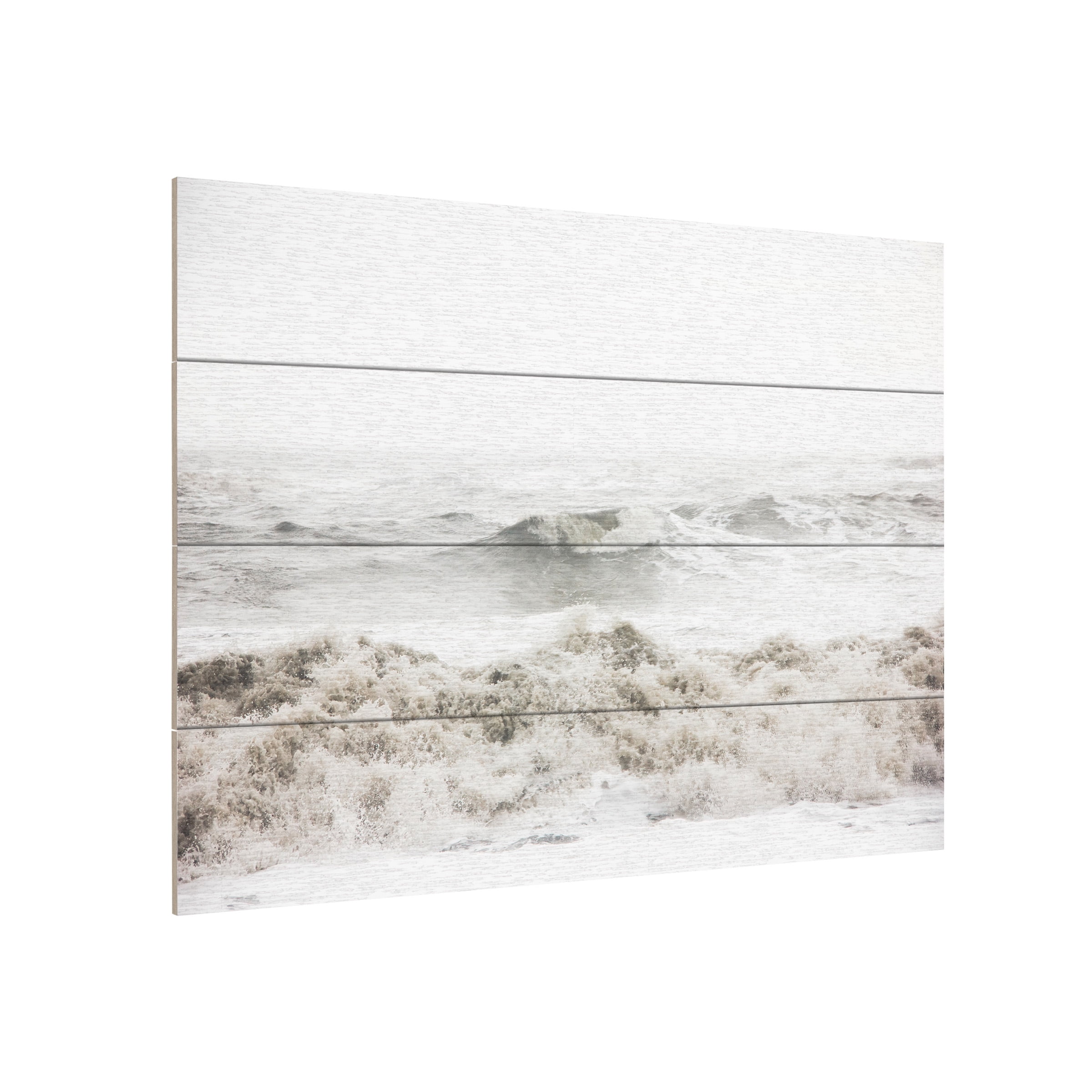 Design Fabrikken 'Breaking Waves Fabrikken' Wood Slat Art 12x16