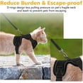 thumbnail image 4 of Cat Harness for Walking, Escape Proof Soft Adjustable Vest Harnesses for Cats, Easy Control Breathable Reflective Strips Jacket, Black, XS, 4 of 5
