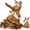 Antelope-Brown, variant on MorisMos 20" Frog Stuffed Animal with 4 Cute Babies, Large Soft Frog Plush Toy