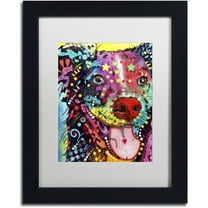 Trademark Fine Art "Dak 1" Canvas Art by Dean Russo, White Matte, Black Frame