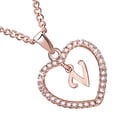 thumbnail image 4 of SANAG 26 Letters V Heart Shape Pendant Necklace Rhinestone Rose Golden Clavicular Chain Jewelry Couple Gift, 4 of 5