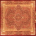 thumbnail image 1 of Ahgly Company Indoor Square Medallion Orange Traditional Area Rugs, 8' Square, 1 of 1