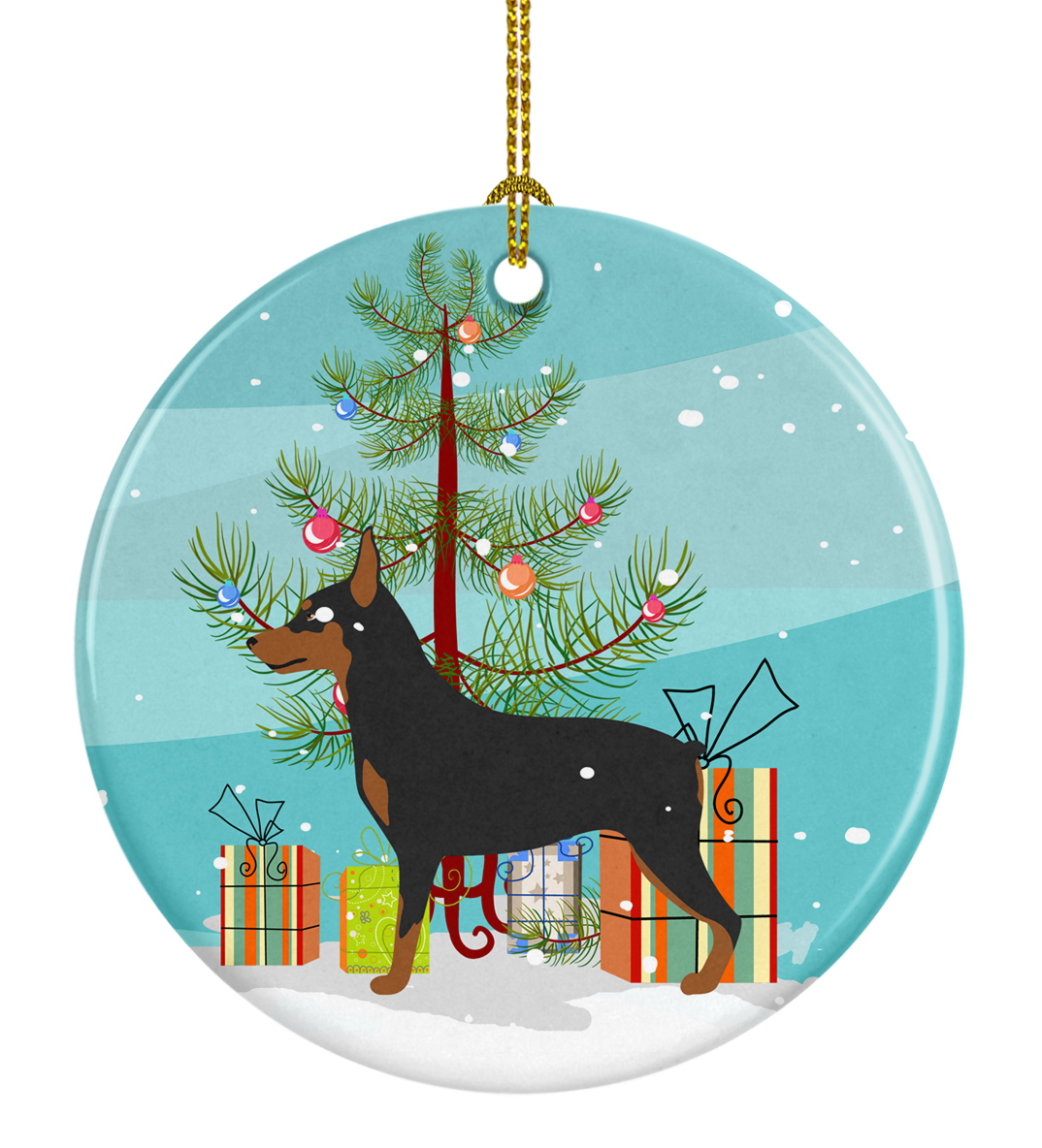 miniature pinscher christmas ornaments