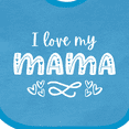 thumbnail image 4 of Inktastic I Love My Mama with Hearts Boys or Girls Baby Bib, 4 of 4