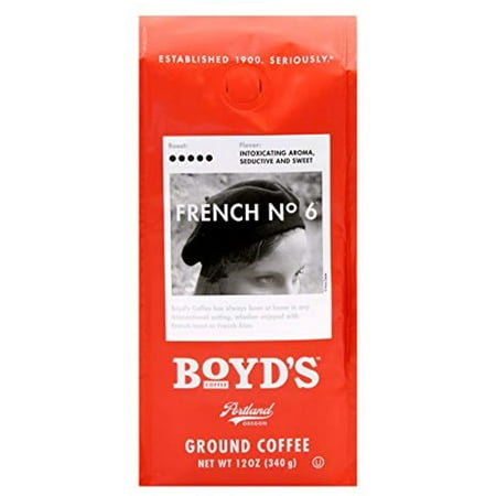 Boyds French No. 6 Coffee  Ground Dark Roast  12 Oz