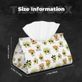thumbnail image 6 of Lsque Kawaii Mexican Avocado Printed Long Tissue Box Cover Holder, Facial Paper Organizer Dispenser,Triangle with Bottom Belt, PVC Leather Decorative Organizer, 6 of 9