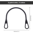 thumbnail image 4 of 8pcs 14 Inch Plastic Bag Handle 2 Colors Bag Strap Replacement U Shape Top Handle Strap for Spring Summer Jelly Candy Handbag Clear PVC Purse Clutch Black/Beige 8mm Thick, 4 of 7