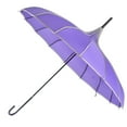 thumbnail image 3 of Long Handle Sun Umbrella, Retro Pagoda Parasol Umbrella, UV Protection Umbrella with Hook Handle for Photo Prop Decoration, 3 of 10