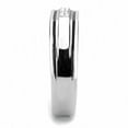 thumbnail image 4 of High polished (no plating) Stainless Steel Ring with AAA Grade CZ in Clear for Women Style DA254, 4 of 6