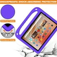 thumbnail image 5 of Feishell Fit for Amazon Fire HD10/HD10 Plus 13th Generation 2023 Kids Friendly EVA Shockproof Protective Case,with Pencil Holder,Portable Child Proof Handle Kickstand Durable Case Cover,Purple, 5 of 7