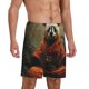 thumbnail image 2 of Balery Jungle Meditating Panda Pantalones cortos de pijama de punto de algodón para hombre con cinturilla y bolsillos-3X-Large, 2 of 6