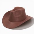 thumbnail image 5 of NOLDARES Kids Cowboy Hat Classic Dress Hat for Boys Girls Fedora Hats for Kid Felt Cap(Khaki,4-10 Y), 5 of 9