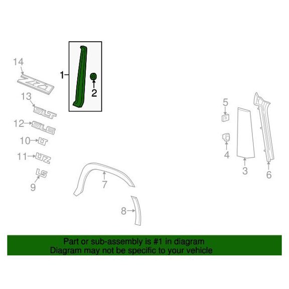 GM 23227752 Molding Asm-Body Si Rr
