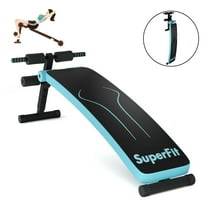 Costway Folding Weight Bench Adjustable Sit-up Board Workout Slant Bench Blue