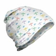 thumbnail image 1 of Nursery Unisex Beanie, Old Planes and Clouds Art, Hiking Outdoors, White and Multicolor, by Ambesonne, 1 of 1