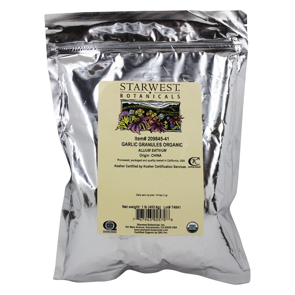 Starwest Botanicals Bulk Garlic Granules Organic 1 lb. Walmart