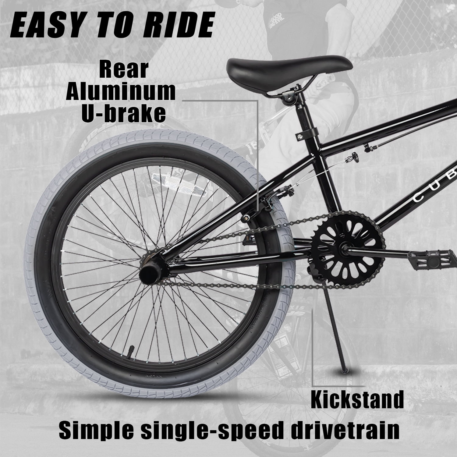 20 Inch Freestyle Kids BMX Bike,Beginner-Level To Advanced Riders With 360 Degree Gyro & 4 Pegs, Kids' Bicycles For Boys