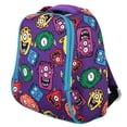 thumbnail image 2 of Mochila escolar de gran capacidad con dibujos animados lindos para niños (púrpura), 2 of 5
