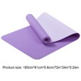 thumbnail image 2 of Anti-Slip Sport Fitness Mat la columna vertebral ancha sin deslizamiento piso sólido yoga 183x61x0.6cm Equipo acondicionamiento físico confort para el, 2 of 9