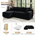 thumbnail image 5 of Lunale L-Shaped Modular Sectional Sofa with Left Chaise, No Assembly Required, Boneless Polyester Cloud Couch for Living Room, Black, 5 of 10