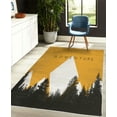 thumbnail image 4 of Adventure Decorative Rug, Forest Halftone Effect Hipster Typography Camping in Mountains, Quality Carpet for Bedroom Dorm and Living Room, 6 Sizes, Pale Orange, by Ambesonne, 4 of 4