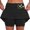 Black, variant on Tennis Skirts for Women's Summer Mid Rise Culottes with Pockets Athleisure Two Short Skirts for Everyday Comfort Style Purple M