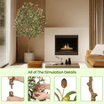 thumbnail image 2 of Árbol de Olivo Artificial Realista, Planta Falsa de Interior con Tronco Realista, Hojas y Frutos Naturales – Base de Musgo Seco – Decoración para Sala, Oficina, Patio o Recibidor, 2 of 8