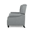 thumbnail image 5 of Welch Contemporary Tufted Recliner, Gray Fabric and Dark Brown, 5 of 7