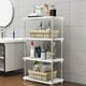 thumbnail image 1 of Fiudx Estantes de Almacenamiento de 4 Niveles, Estantería Independiente, Construcción de Plástico Resistente, Fácil de Limpiar, Diseño Impermeable, Multiusos, para Cocina, Baño y Oficina, Tamaño 80 X, 1 of 6