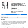 thumbnail image 2 of Front and Rear Suspension Strut and Shock Absorber Assembly Kit - Compatible with 2008 - 2013 Volvo C70 2009 2010 2011 2012, 2 of 2