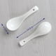 thumbnail image 2 of Juego de 10 cucharas de sopa de cerámica blanca pura, cucharas de porcelana, cucharas de postre, 5,5 "de largo y 1,7" de ancho, 2 of 4