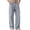 #Light Blue, variant on Fanshiluo Men's Solid Color Wide Leg Jeans, Mid Rise Loose Fit Casual Denim Pants,L,Big and Tall Men