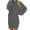 Grey, variant on Arlun Soft Fuzzy Midi Sweater Dresses for Women 2025 Crewneck Long Sleeve Oversized Knit Warm Pullover Soft Cute Knee Length Lantern Sleeve Fall Dress Streetwear Outfits Blue XL