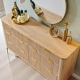 thumbnail image 4 of OKD 7 Drawers Dresser for Bedroom, Luxury Style Modern Dresser TV Stand with Fluted Fronts, Wood Storage Large Dressers Organizer for Bedroom Living Room, Natural Oak, 4 of 5