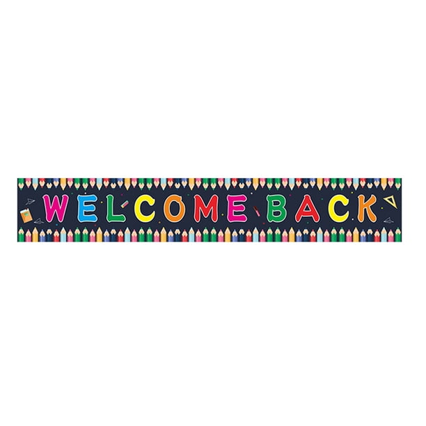KAKOWELY Letrero de tela colgante para regreso a clases, pancarta de bienvenida, adorno decorativo
