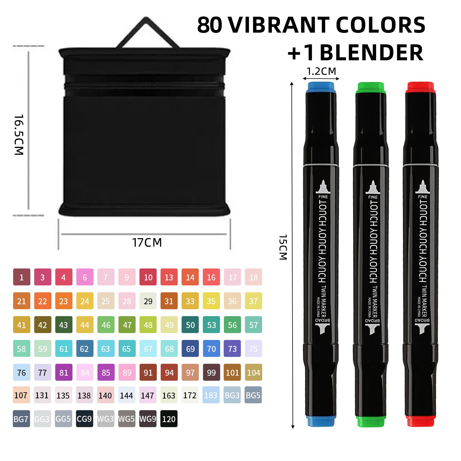 Fabulas 80-Color Dual Tip Alcohol Markers photo 3