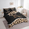 thumbnail image 3 of Castle Fairy Bowknot Letter Monogrammed K Bedding Comforter Set,Cheetah Queen Bedding Sets, 3 of 8