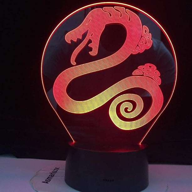 Lampe 3D Tactile Veilleuses Enfant 7 Couleurs avec Telecommande - World
