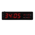 thumbnail image 3 of Reloj despertador digital LED grande, reloj de pared, calendario de 24 horas, temperatura y semana. 33x9x3cm, 3 of 7